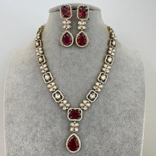 Ruby Red Kundan Necklace Set/ Indian Kundan Set/ Bollywood Jewelry/ Indian jewelry/Pakistani necklace/punjabi necklace/bridal/indian wedding