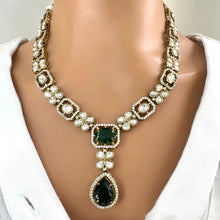 Green Kundan Necklace Set/ Indian Kundan Set/ Bollywood Jewelry/ Indian jewelry/Pakistani necklace/punjabi necklace/bridal/indian wedding