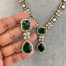 Green Kundan Necklace Set/ Indian Kundan Set/ Bollywood Jewelry/ Indian jewelry/Pakistani necklace/punjabi necklace/bridal/indian wedding