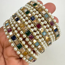 Set of 4 Navratan bangles Antique Polki Kundan Bangles 4Pc Indian bangles Punjabi Pakistani Bridal bangles for Wedding Jewelry