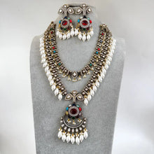 Navratan Premium Quality Victorian Moissanite Polki Kundan Necklace/Statement Long /Semi Precious/Rani Haar/Indian wedding/Bridal Collection