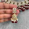 Maroon Red Kundan Necklace/ Kundan Choker/ Bollywood Jewelry/ Indian jewelry/ Pakistani necklace/ punjabi /bridal necklace/indian wedding