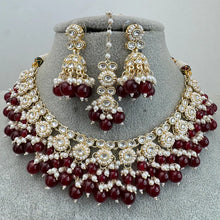 Maroon Red Kundan Necklace/ Kundan Choker/ Bollywood Jewelry/ Indian jewelry/ Pakistani necklace/ punjabi /bridal necklace/indian wedding