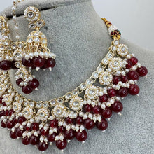 Maroon Red Kundan Necklace/ Kundan Choker/ Bollywood Jewelry/ Indian jewelry/ Pakistani necklace/ punjabi /bridal necklace/indian wedding
