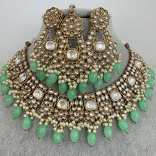 Mint Kundan Necklace Set/ Kundan Choker/ Bollywood Jewelry/ Indian jewelry/ Pakistani necklace/ punjabi/bridal necklace/indian wedding