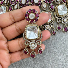 Ruby Bridal Moissanite Polki Kundan Victorian Sabyasachi Necklace/Traditional/Ethnic/Kundan Jewelry/Indian Pakistani Bridal jewelry