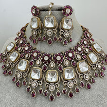 Ruby Bridal Moissanite Polki Kundan Victorian Sabyasachi Necklace/Traditional/Ethnic/Kundan Jewelry/Indian Pakistani Bridal jewelry