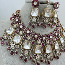 Ruby Bridal Moissanite Polki Kundan Victorian Sabyasachi Necklace/Traditional/Ethnic/Kundan Jewelry/Indian Pakistani Bridal jewelry