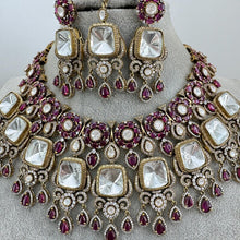 Ruby Bridal Moissanite Polki Kundan Victorian Sabyasachi Necklace/Traditional/Ethnic/Kundan Jewelry/Indian Pakistani Bridal jewelry