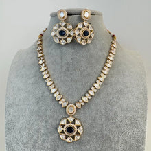 Blue Fine Kundan Indian Necklace, Indian Wedding necklace, fine Kundan jewelry, Pakistani Jewelry, Indian Jewelry, Bridal Jewelry