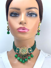 Green Rajwadi Jaipuri Kundan meenakari necklace, Indian wedding Jewelry, Bridal jewelry pakistani Jewelry