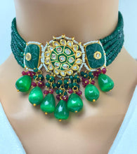 Green Rajwadi Jaipuri Kundan meenakari necklace, Indian wedding Jewelry, Bridal jewelry pakistani Jewelry