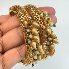 Ruby Gold Kada bangles Pair, Indian Amrapali bangles, Antique bangles, Temple Jewelry, South Indian bangles, Bridal Bangles, Pakistani