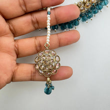 Green Antique Polki Kundan necklace set/Reverse Ad Necklace/Statement necklace/Indian/Punjabi Necklace/Pakistani Jewelry/Bridal necklace/