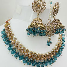 Green Antique Polki Kundan necklace set/Reverse Ad Necklace/Statement necklace/Indian/Punjabi Necklace/Pakistani Jewelry/Bridal necklace/