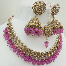 Lavender Antique Polki Kundan necklace/Reverse Ad Necklace/Statement necklace/Indian/Punjabi Necklace/Pakistani Jewelry/Bridal necklace
