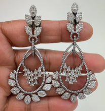 2 Tone Gold American Diamond earrings/Indian Jewelry/Pakistani Jewelry/Indian CZ earrings/AD earrings/Statement earrings/Gift for her