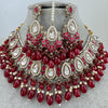 Maroon Red Kundan Necklace/ Kundan Choker/ Bollywood Jewelry/ Indian jewelry/ Pakistani necklace/ punjabi /bridal necklace/indian wedding