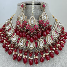 Maroon Red Kundan Necklace/ Kundan Choker/ Bollywood Jewelry/ Indian jewelry/ Pakistani necklace/ punjabi /bridal necklace/indian wedding