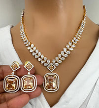 Gold CZ diamond Necklace, Bridal Necklace, Indian Jewelry, Pakistani Jewelry, Bollywood Indian Wedding