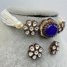 Purple Victorian Doublet Moissanite Polki CZ Diamond Choker/Kundan Necklace/Traditional/Pakistani/Punjabi/Indian Bridal/Indian wedding
