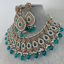 Rama green Zinc Color Antique Polki Kundan necklace/Indian Jewelry/Pakistani Jewelry set/Weddings necklace/Bridal necklace/Reverse AD Set