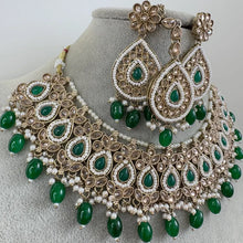 Green Antique Polki Kundan necklace/Indian Jewelry/Pakistani Jewelry set/Weddings necklace/Bridal necklace/Reverse AD Set
