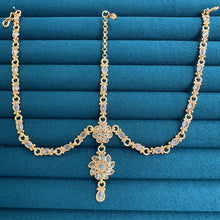 Gold Polki Kundan Head Band/Sheesh Phool tikka/Gold Polki Indian Bridal Matha Patti/Sheesh patti/Gold Damini/Indian Jewelry/Indian Bridal