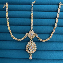 Gold Polki Kundan Head Band/Sheesh Phool tikka/Gold Polki Indian Bridal Matha Patti/Sheesh patti/Gold Damini/Indian Jewelry/Indian Bridal