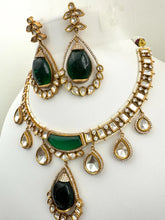 Green Victorian Moissanite polki Kundan Necklace, Indian Bridal Jewelry , Bollywood Sabyasachi Necklace, Designer Necklace, Indian Pakistani