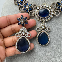 Blue Kundan Necklace, Bollywood Sabyasachi Necklace, Designer Necklace, Indian Pakistani, Kundan necklace, Indian Pakistani Jewelry