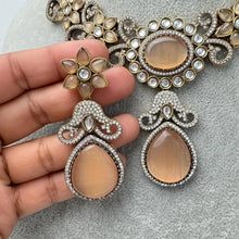 Peach Kundan Necklace, Bollywood Sabyasachi Necklace, Designer Necklace, Indian Pakistani, Kundan necklace, Indian Pakistani Jewelry