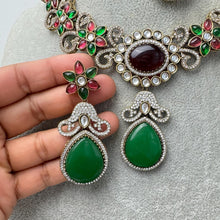RubyGreen Kundan Necklace, Bollywood Sabyasachi Necklace, Designer Necklace, Indian Pakistani, Kundan necklace, Indian Pakistani Jewelry