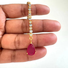Delicate American Diamond 2 Tone Maang tikka, Indian forehead jewelry, Bridesmaid's jewelry, Maang tikka, Cz Diamond Tikka,Pakistani Jewelry