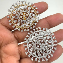 Large American Diamond CZ Ring/Statement Ring/Cocktail Adjustable Ring/Indian Ring/Pakistani Jewelry/Indian/Bollywood Jewelry/Indian Wedding