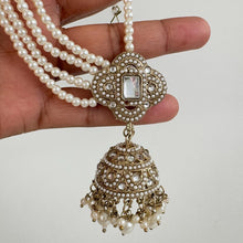Kundan Pearl bahubali jhumka, Kundan jhumnka, bahubali earrings, Pearl jewelry for weddings, Indian Pakistani jewelry, Bridesmaid jewelry