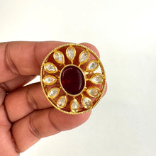 Fine Kundan Ring/Statement Ring/Adjustable Ring/Indian Ring/ Pakistani Jewelry/Indian Jewelry/Bollywood Jewelry/Indian Wedding jewelry