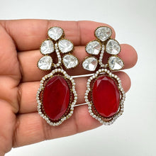 Doublet Moissanite Kundan Sabhyasachi Sattement Earrings/Indian Jewelry/Pakistani Jewelry/Bollywood Jewelry/Statement earrings/Gift for her