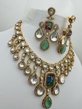 Multi Victorian Moissanite Kundan Necklace/Kundan Choker/Bollywood Jewelry/Indian wedding/Bridal jewelry/Indian Wedding/Pakistani/Punjabi