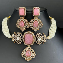 Victorian Moissanite polki Doublet Stone Choker Necklace, Sabyasachi Necklace, Statement Necklace, Semi Precious Designer necklace, Bridal