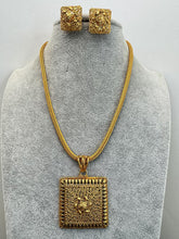 Antique Plain Gold Pendant Set/South Indian Jewelry/Temple Jewelry/Gold Necklace/Wedding necklace/Bridal necklace/Indian Necklace
