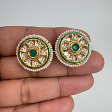 Small Moissanite Kundan Stud Earrings/Indian Studs/Indian Earrings/Indian Jewelry/Kundan Studs/Sabyasachi studs/Bridal Jewelry/wedding