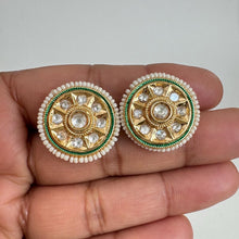 Small Moissanite Kundan Stud Earrings/Indian Studs/Indian Earrings/Indian Jewelry/Kundan Studs/Sabyasachi studs/Bridal Jewelry/wedding