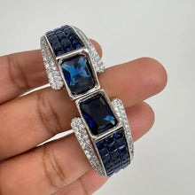 Cz diamond openable bracelet one size fit to sizes 2.4 and 2.6, single broad diamond bangle bracelet, bridesmaid gift