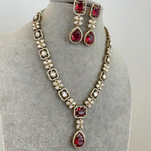 Ruby Red Kundan Necklace Set/ Indian Kundan Set/ Bollywood Jewelry/ Indian jewelry/Pakistani necklace/punjabi necklace/bridal/indian wedding
