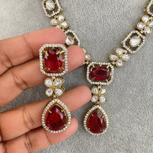 Ruby Red Kundan Necklace Set/ Indian Kundan Set/ Bollywood Jewelry/ Indian jewelry/Pakistani necklace/punjabi necklace/bridal/indian wedding