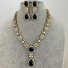Black Kundan Necklace Set/ Kundan Choker/ Bollywood Jewelry/ Indian jewelry/ Pakistani necklace/ punjabi necklace/bridal/indian wedding