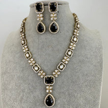 Black Kundan Necklace Set/ Kundan Choker/ Bollywood Jewelry/ Indian jewelry/ Pakistani necklace/ punjabi necklace/bridal/indian wedding