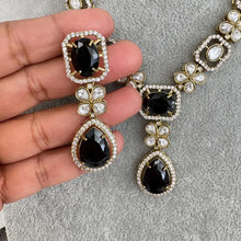 Black Kundan Necklace Set/ Kundan Choker/ Bollywood Jewelry/ Indian jewelry/ Pakistani necklace/ punjabi necklace/bridal/indian wedding
