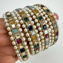 Set of 4 Navratan bangles Antique Polki Kundan Bangles 4Pc Indian bangles Punjabi Pakistani Bridal bangles for Wedding Jewelry